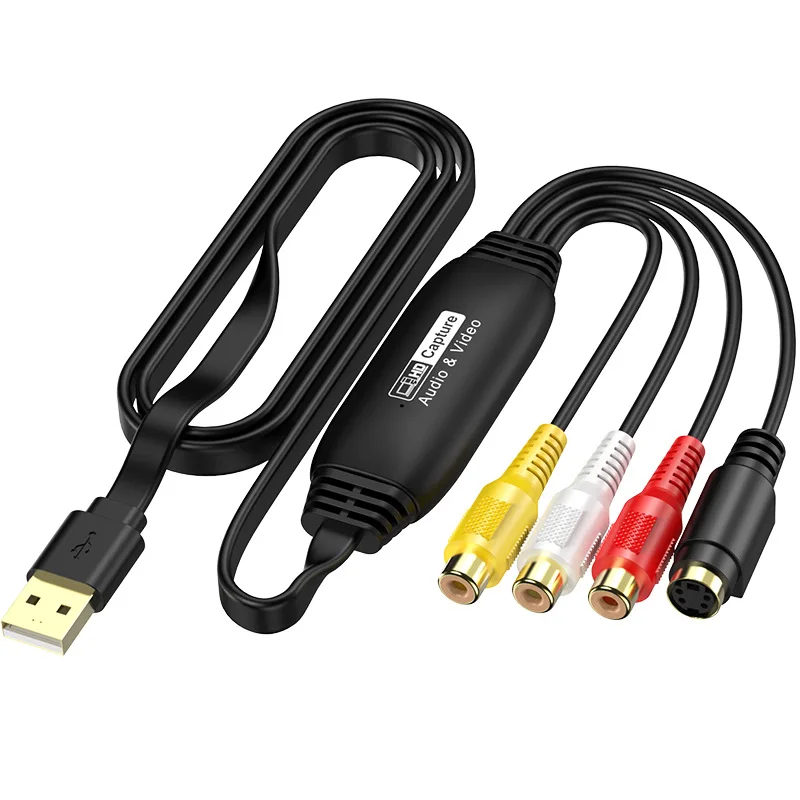 Universal RCA AV to USB Video Audio Capture Card - 1080P/30Hz Video Grabber & Recorder for Home Entertainment Systems