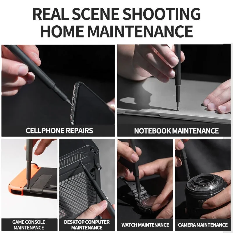 UF Tool 25-in-1 Magnetic Screwdriver Set - Precision Repair Kit For Phone, Computer & Electronics - 24 Detachable Steel Bits_voghion.com
