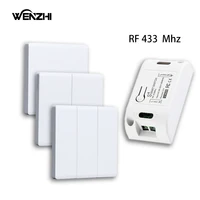 Smart Switch Light DIY Module Receiver 433 Mhz 86 Type Portable RF Wireless Relay Power Remote Control 220V  Wall Panel Buttons