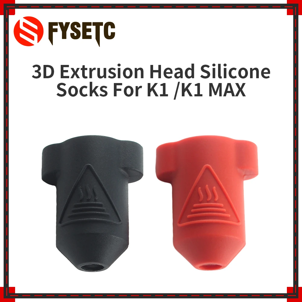 

for Creality K1/K1Max Silicone Socks For Ceramic Heating Block Kit Black Red Wholesale K1 Hotend Heat Insulation Case Cover