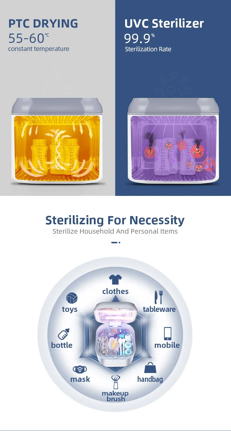 Cloth towel sterilization babi bottle sanitizer machine clothes file disinfection baby pacifier uv sterilizer cabinet for money