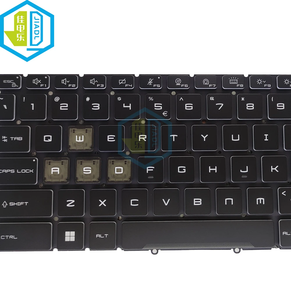 Teclado Retroiluminado Rgb dos Eua ru Msi Katana Gf66 Gf76 Pulso Gl66 Gl76 Ms1582 Ms-1581 1583 Ms-17l1 17h3 Inglês Russo Nsk-fg1abn - Imagem 3