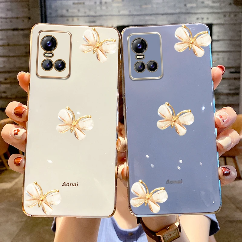 Custodia per telefono in silicone morbido e liscio a farfalla 3D per Xiaomi redmi 9 9A 9C 9T redmi9 k20 k30 k40 k50 pro redmi9c placcatura posteriore_voghion.com