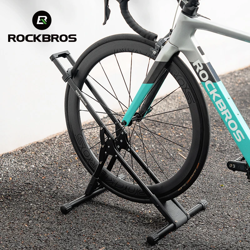 

ROCKBROS Bicycle Display Stand Support Frame Floor Parking Maintenance Repair Tools Portable Wheel Parking Holder Folding