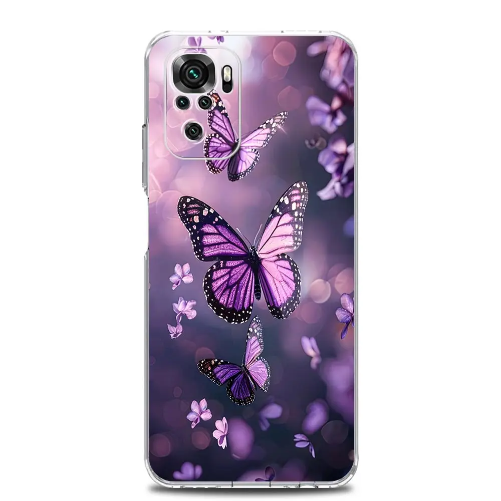 Clear Soft TPU Phone Case with Butterfly Design