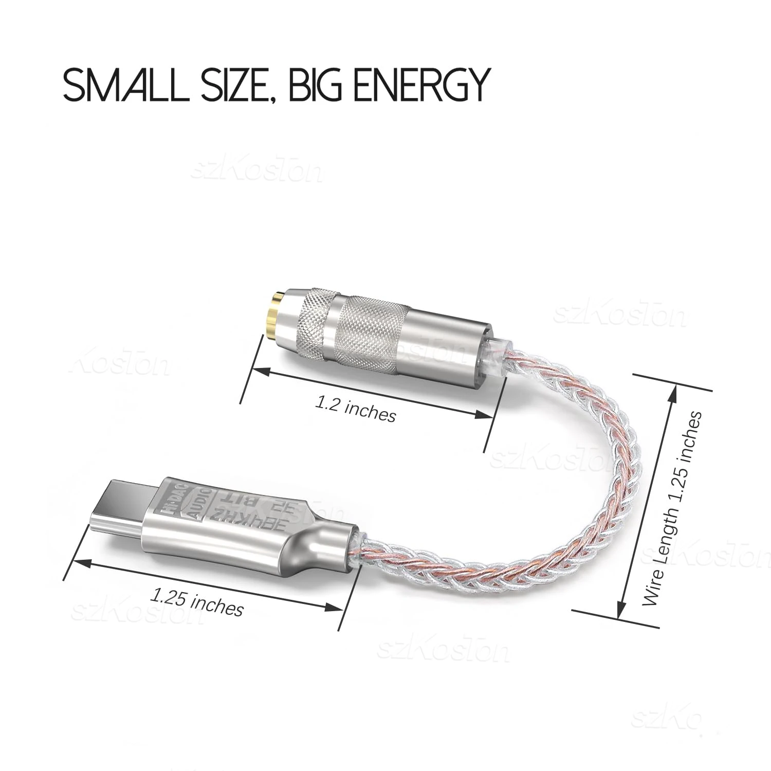 ALC5686 USB-C to 3.5mm Audio Adapter Headphone Amplifier HiFi DAC 32bit/384Khz Audio Decoder Type-C Converter for Samsung
