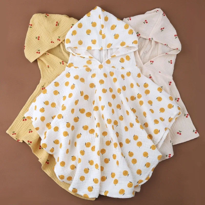 Baby Towel Hooded Towel Baby Bath Towels Solid/Floral Color Infant Comfortable Skin Friendly Towel Nursery Room Supp