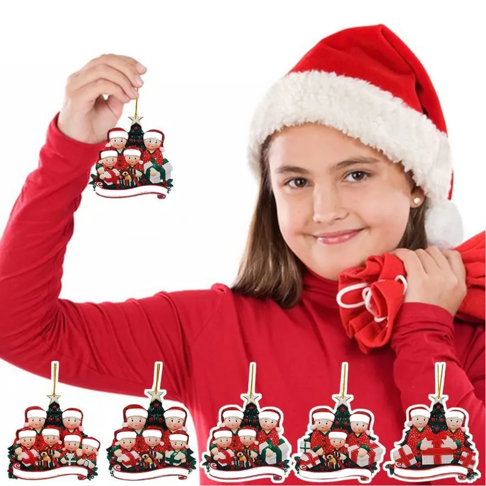 thumbnail image 4 of Adorno navideño familiar personalizado con dibujos animados, colgante para árbol de Navidad, regalo de Año Nuevo 2024, decoración para árbol de Navidad para el hogar, 4 of 5