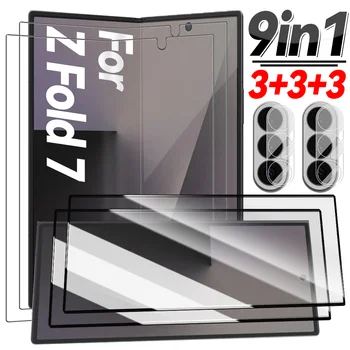 9IN1 pour Samsung Galaxy Z Fold 7 intérieur + extérieur + lentille Film de verre anti-rayures protecteur d’écran Films Hydrogel Film de protection transparent