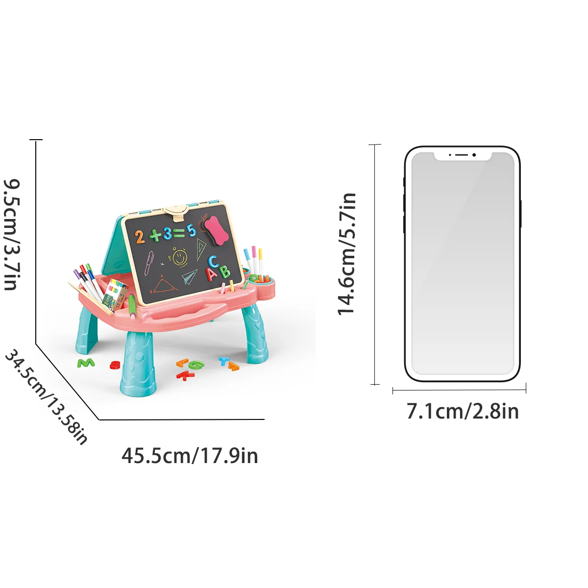 Jigsaw puzzle children's drawing toys, double-sided graffiti board drawing table, erasable board toys, parent-child interactive 3