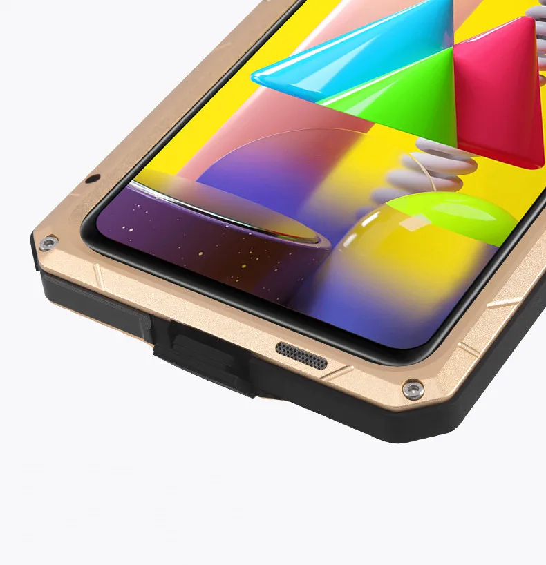 Luxury Full Protective Metal Case Shockproof For Samsung Galaxy Note 20 Ultra M31 Hard Aluminum Armor Heavy Duty Cover