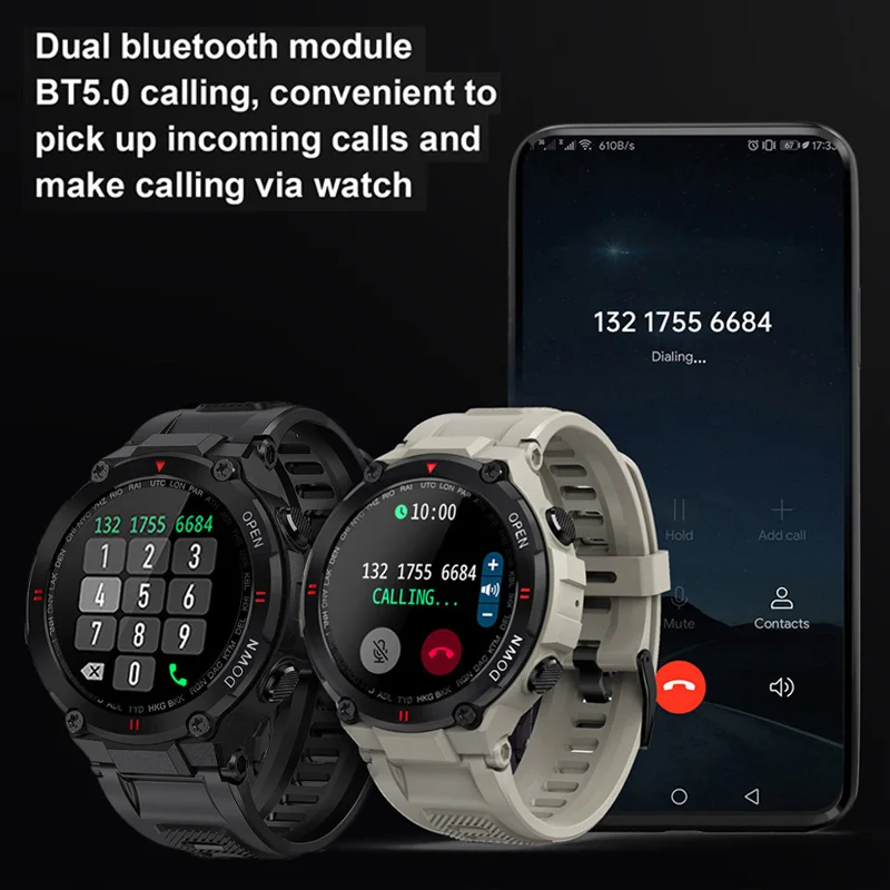 

Новинка 2024, умные часы, мужские спортивные Смарт-часы с Bluetooth для звонков, мужские уличные фитнес-часы с фитнес-трекером, мужские часы с пульсометром