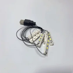 LED Brick Lighting Kit, USB - Powered, Series Connection (6 - Warm white)