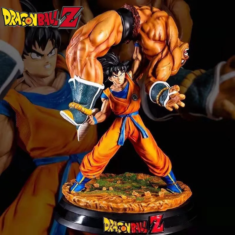 

43cm Anime Dragon Ball Figure Goku Lifts Nappa Gk Pvc Action Figures Collectible Decoration Statue Model Toys Kids Halloween Gif