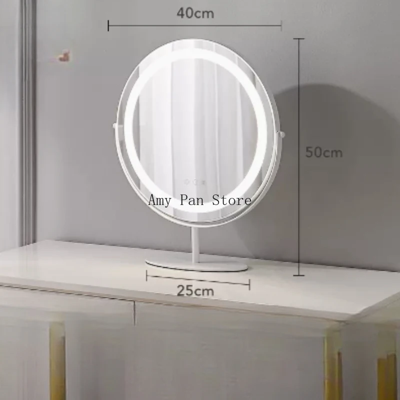 

Dressing Bathroom Mirror Aesthetic Shower Cosmetic Handicraft Mirrors Light Round Espelhos De Paredes Household Products ZSJ004