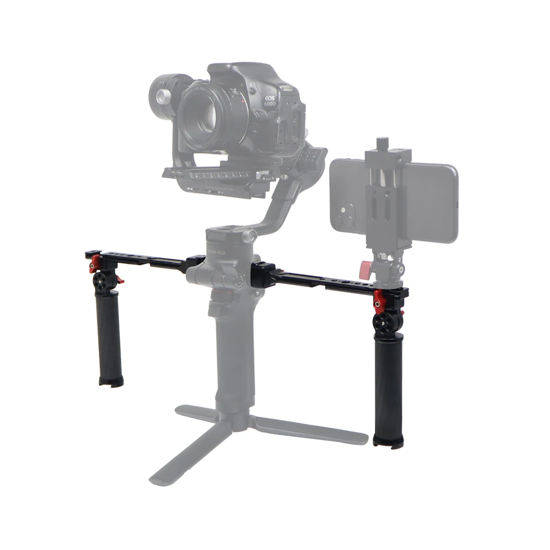 Carbon Fiber L Bracket Handle Grip Foldable Cold Shoe Mount Clamp for Ronin RS3