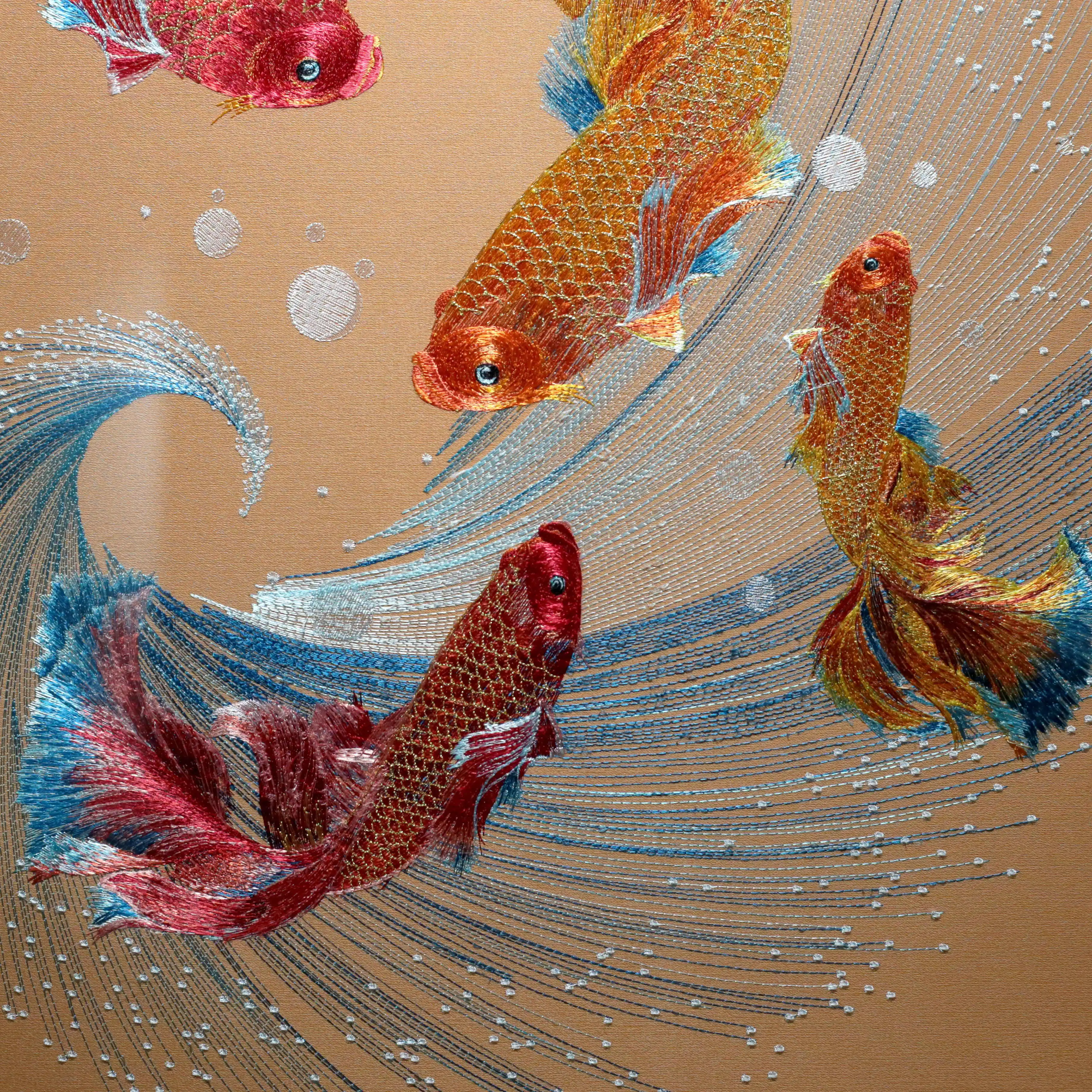 アンティーク　中国　刺繍　風景 アンティーク 中国 刺繍 風景