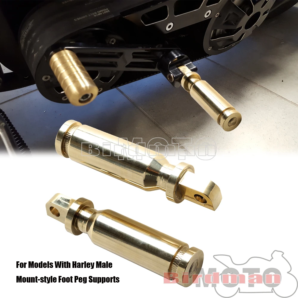 

Для Harley Chopper Bobber Old School Sportster Dyna Softail мотоциклетная подставка для ног 10 мм Мужские крепления подножки латунные колышки для ног