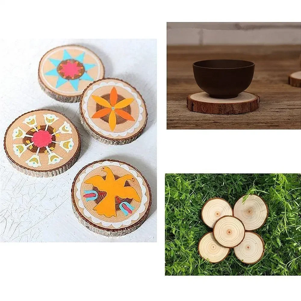 20 Rebanadas De Madera Natural Para Manualidades Bricolaje | Envío Gratis