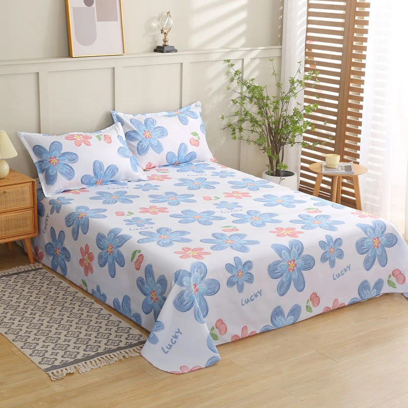 3D Plus Size Broken Flowers Simplicity Bed Sheet Set Smooth Feel Double People Queen King Rabbit Bed Sheet Set with Pillowcases 2