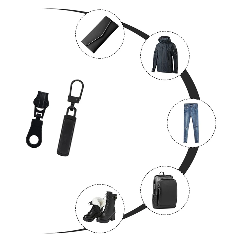 LUWEI 21Pcs Zipper Repair Kit, Zipper Replacement Slider & Pulls & Install Pliers Tool For Repairing Jackets Backpack
