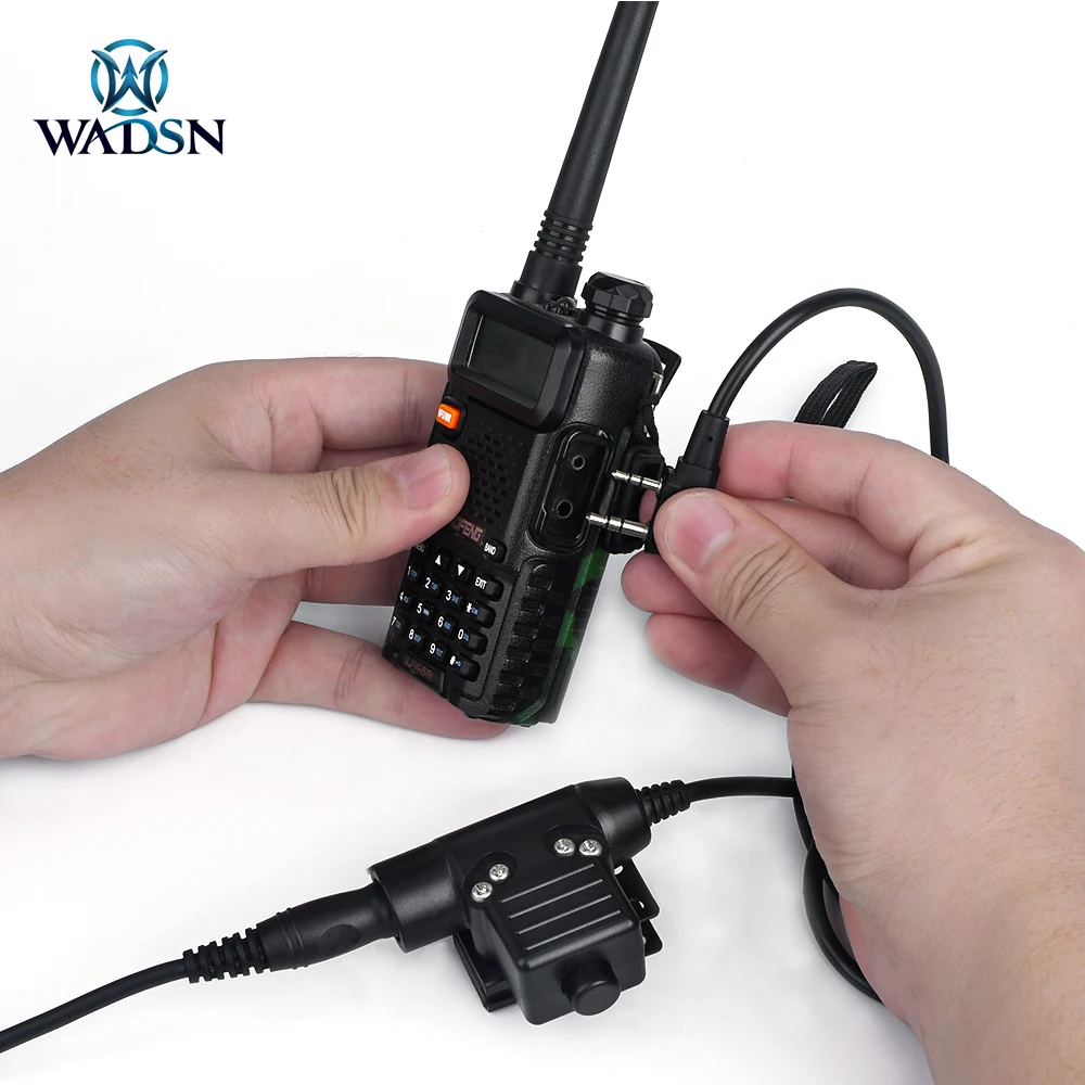 Tactical Headset WADSN UP94 Kenwood PTT Fit Tactical Headset