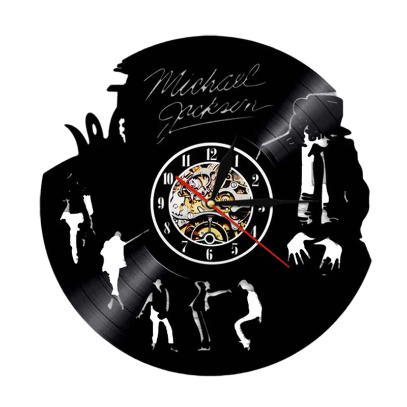 

Vintage Vinyl Record Wall Clock Modern Design Music King Michael Jackson Vinyl Clocks Wall Watch Home Decor Gifts for Fan