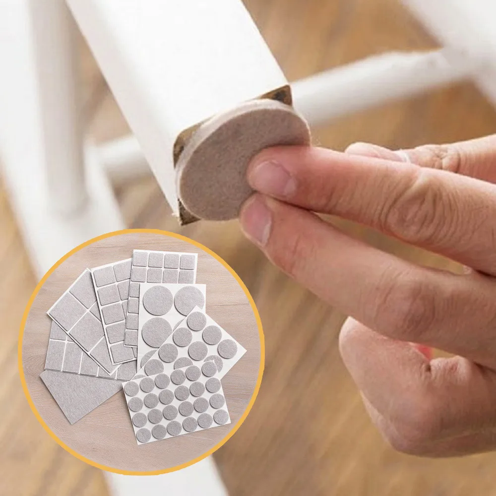 Durable Felt Chair Leg Pads - Scratch-Proof, Non-Slip, Self-Adhesive Floor Protectors