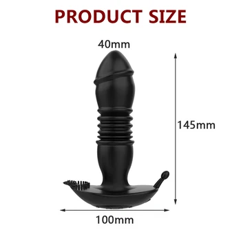 Bluetooth Thrusting Dildo Vibrator Big Butt Plug Anal Vibrator APP Control Male Prostate Massager Anus Sex Toy Vibrators for Men 2