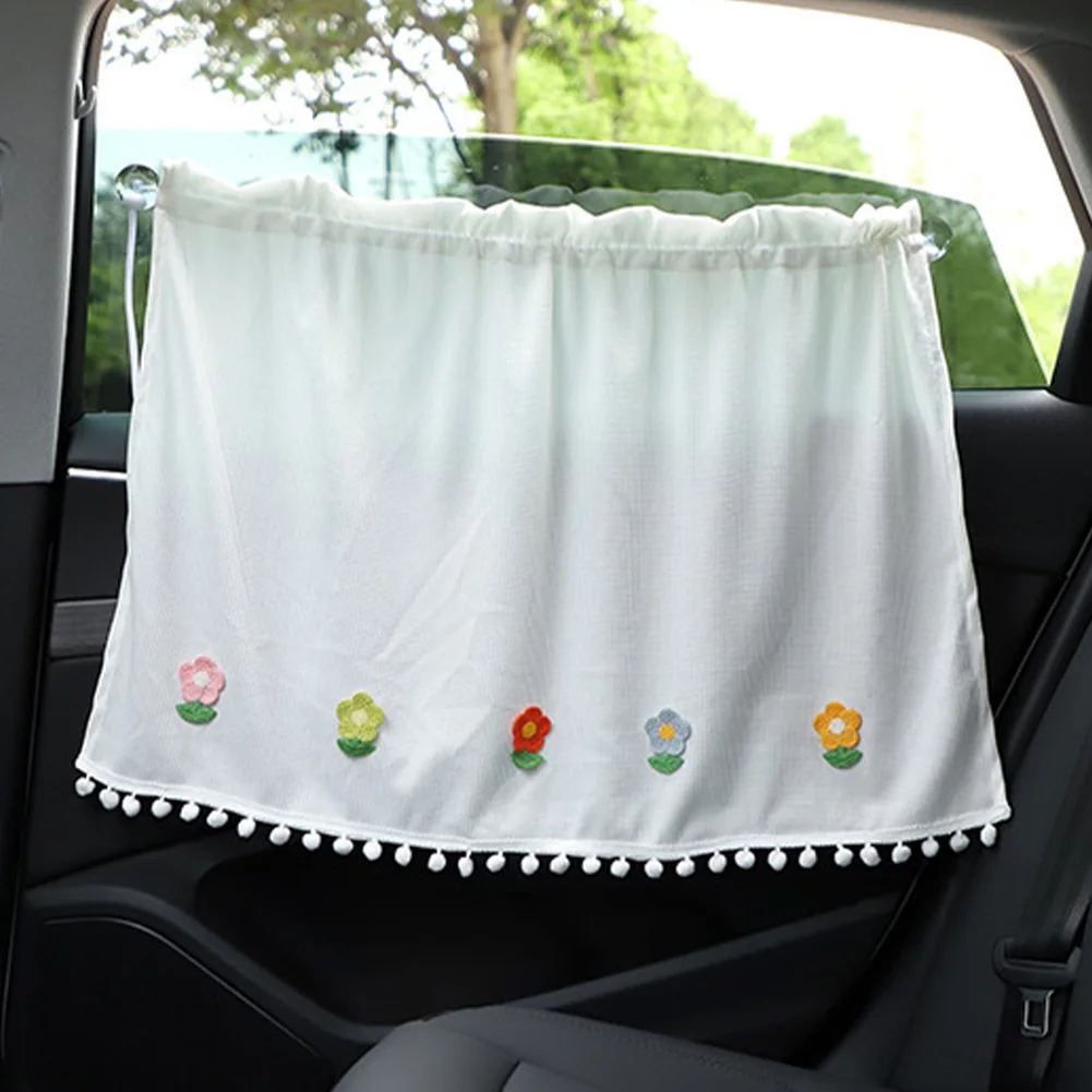 

Kawaii Cartoon Baby Car Curtain Embroidered Children Sun Protection Sunshade Window Curtain UV Protection for Kid Sun Shade