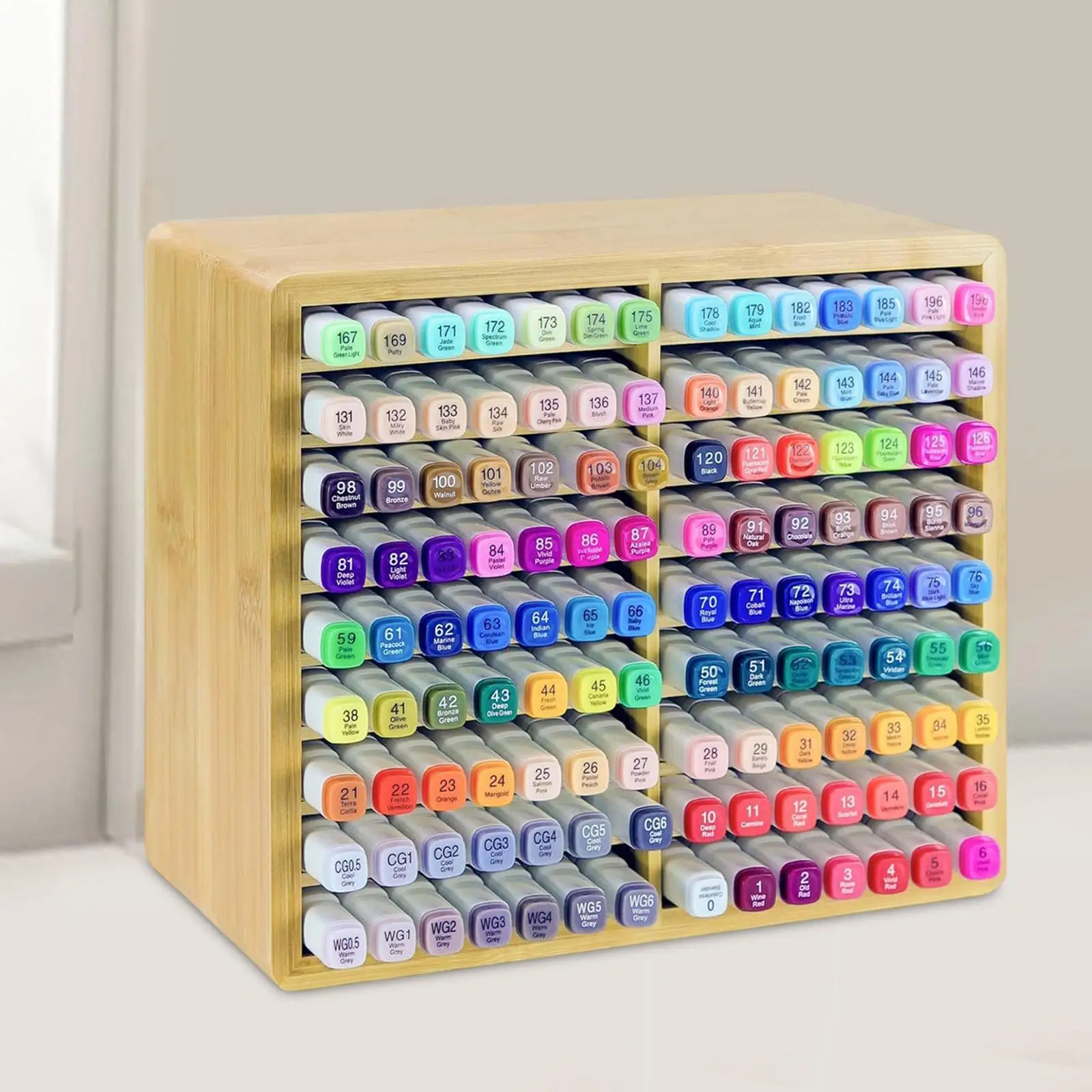 Organisateur Marqueurs Avec Séparateur Amovible - Rangement Crayons Couleurs Et Stylos - Grand Modèle