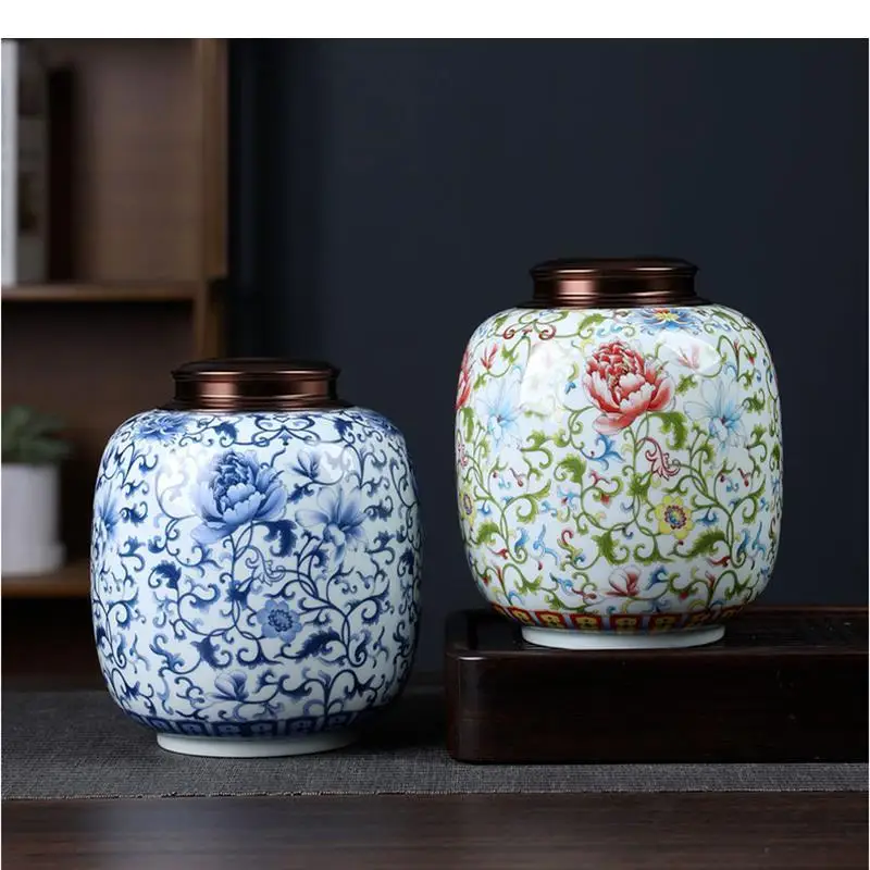 

Керамическая чайная корзина с металлическим покрытием, герметичная банка, емкость для хранения, влагостойкая чайная коробка, контейнер для чая, органайзер для чая, коробка для хранения продуктов