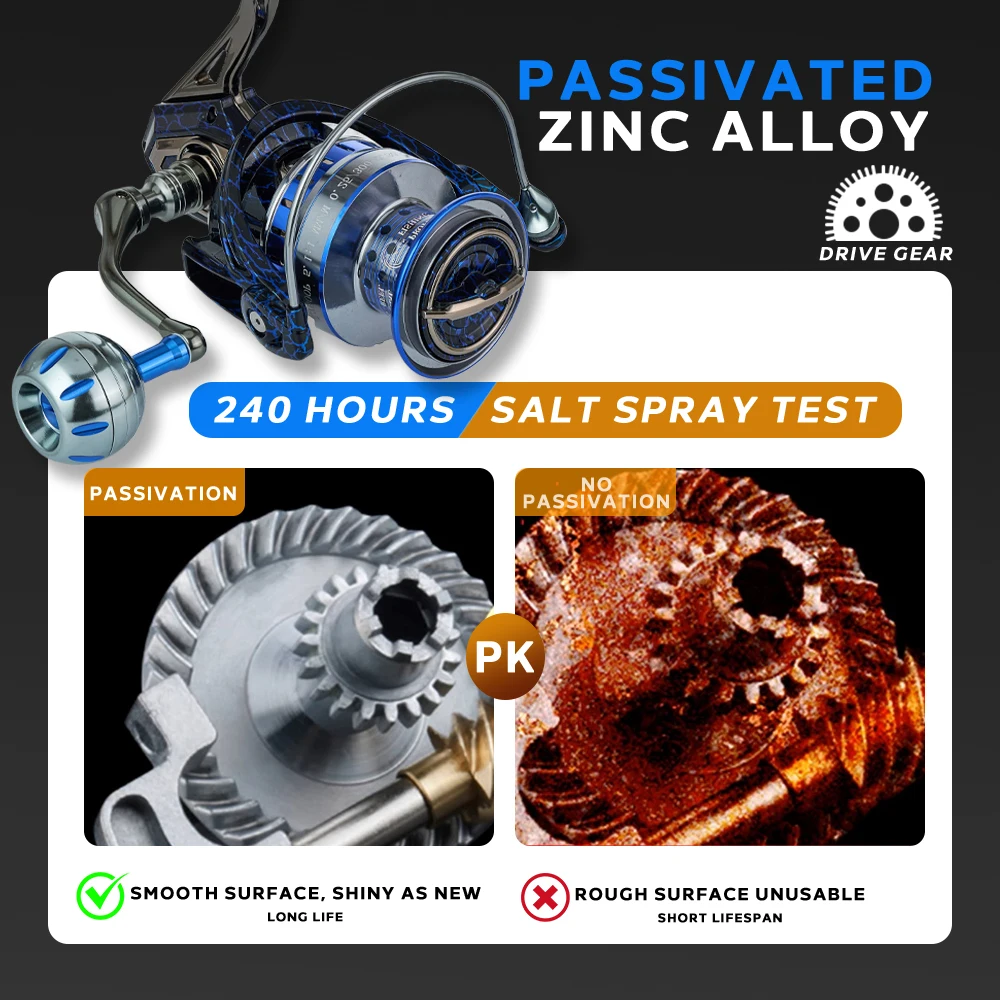 Spinning Fishing Reel 90% Full Metal Alloy Gear&Spool&Foot&Handle 5 + 1 Steel Ball Bearing Suit Saltwater spinning fishing reels fishing reels