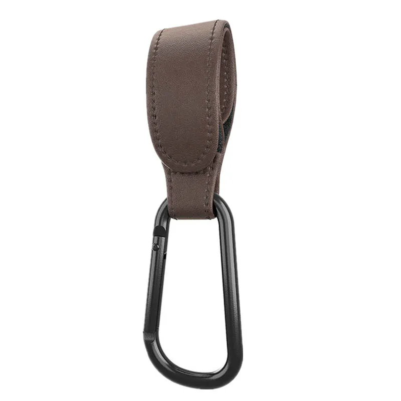 1/2pcs PU Leather Baby Bag Stroller Hook Pram Rotate 360 Degree Rotatable Velcro Cart Organizer Pram Hook Stroller Accessories Baby Strollers luxury