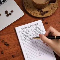 1pc Fridge Magnetic Shopping List Pad, White Magnetic Memo Pad, Fully Magnetic Grocery List Pad, 60 Sheets Per Pad-office 2