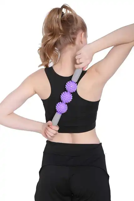 Massage Muscle Roller Anti Cellulite Massager Anti-Cellulite Trigger Point Stick Body Foot Face Leg Slimming Send random colors 3