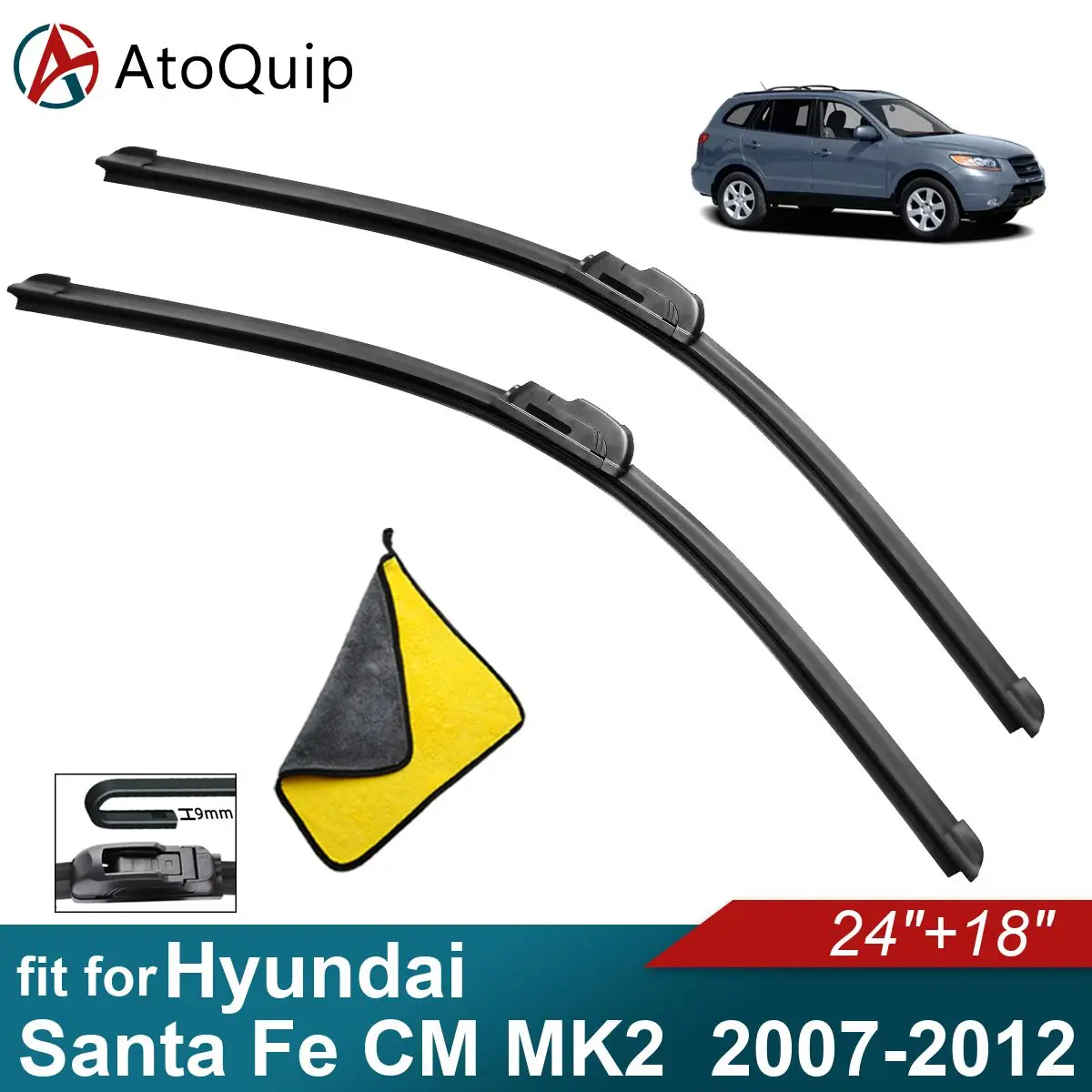 

Аксессуары для Hyundai Santa Fe CM MK2, щетки стеклоочистителя из мягкой резины, переднее лобовое стекло автомобиля