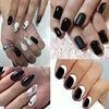MSHARE 250ml Black White Nail Color Colour Milky White Gel Polish Semi Permanent Varnish Soak Off UV LED Nails 3