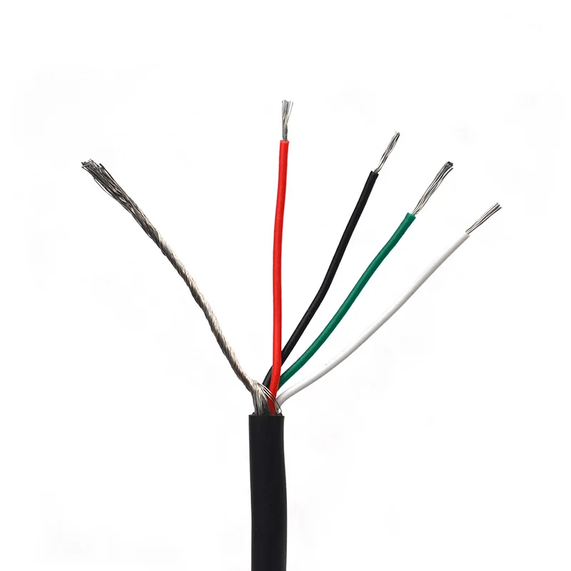 10M Four-Core with Shield Cable for Electric Guitar Pickup Making Humbucker with Coil Spliting Cable Black electric guitar cable