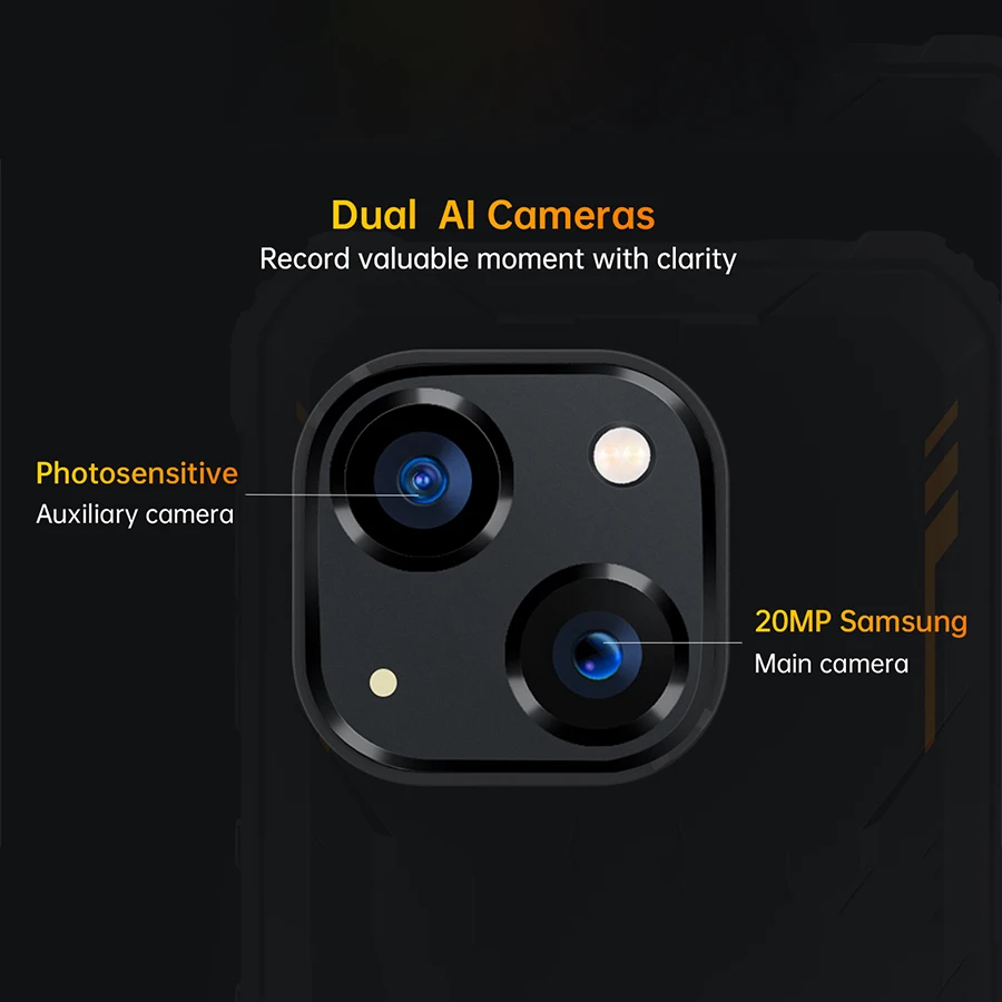 OUKITEL WP20 IP68&IP69K Mobile Phone 4GB 32GB 5.93'' HD+ Smartphone 6300 mAh Android 12 Quad Core 20MP Cameras CellPhone