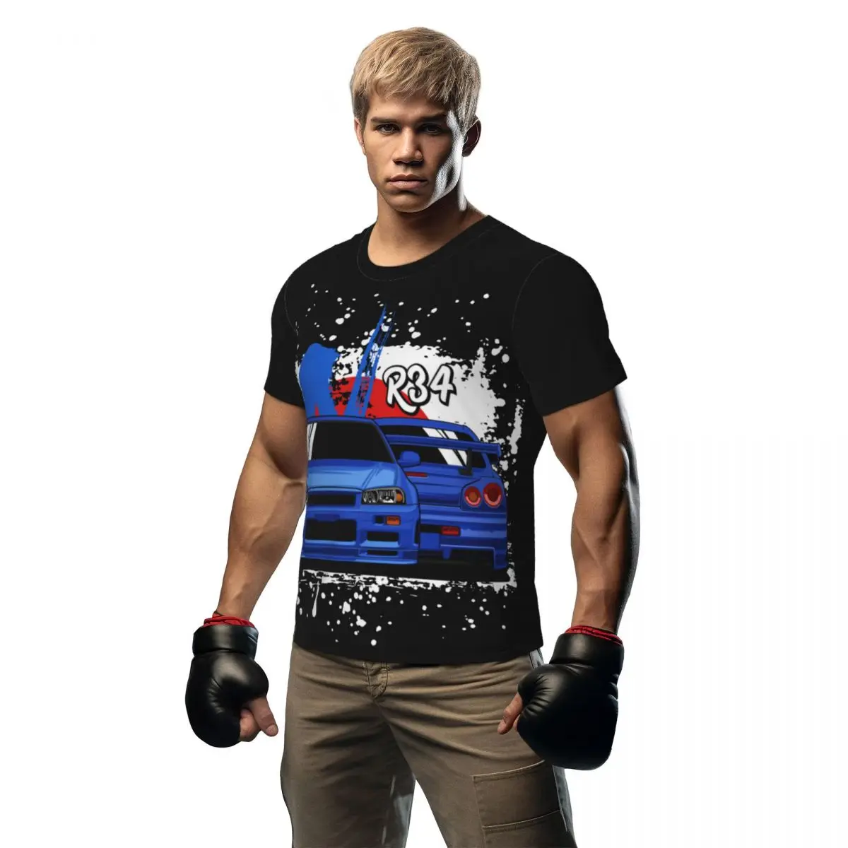 

Initial D T-Shirt GTR R34 skyline JDM Hip Hop Sportswear T Shirts Short-Sleeve Quick Dry Tops Summer Funny Oversized Top Tees