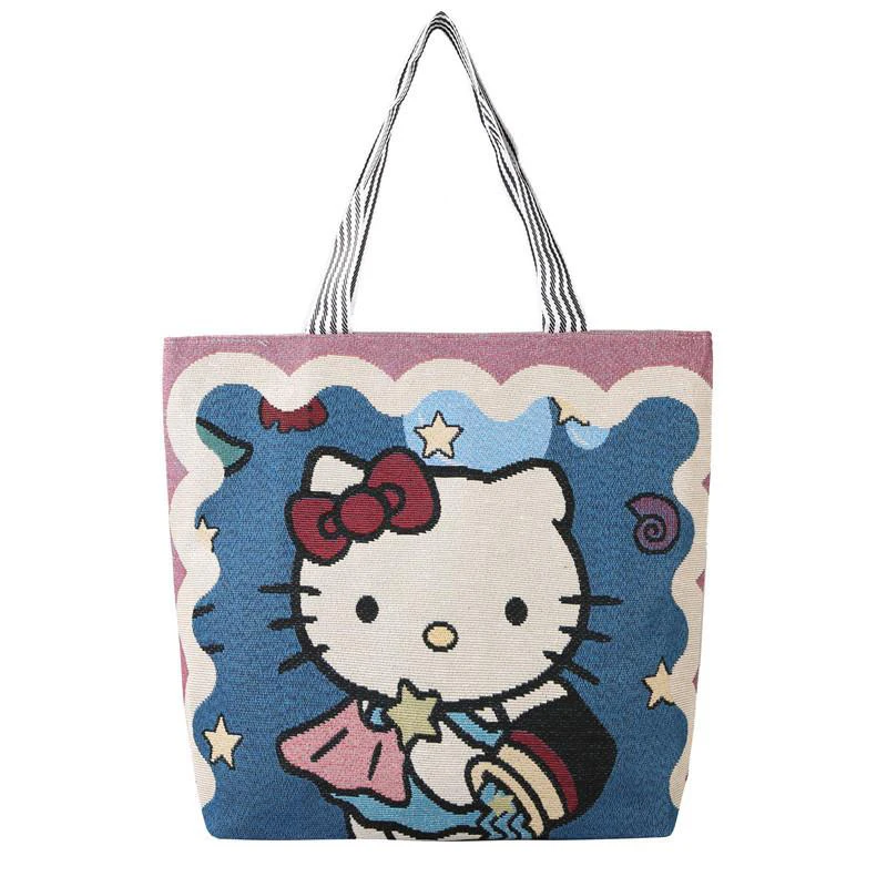 

Sanrio, мультяшная холщовая Диагональная Сумка через плечо, женская сумка