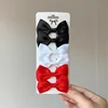 6Pcs Ribbon Bows Hairpin Girl Sweet Solid Design Hairpin Color Block Delicate Hairgripe Barrettes Kawaii Child Accessories 6
