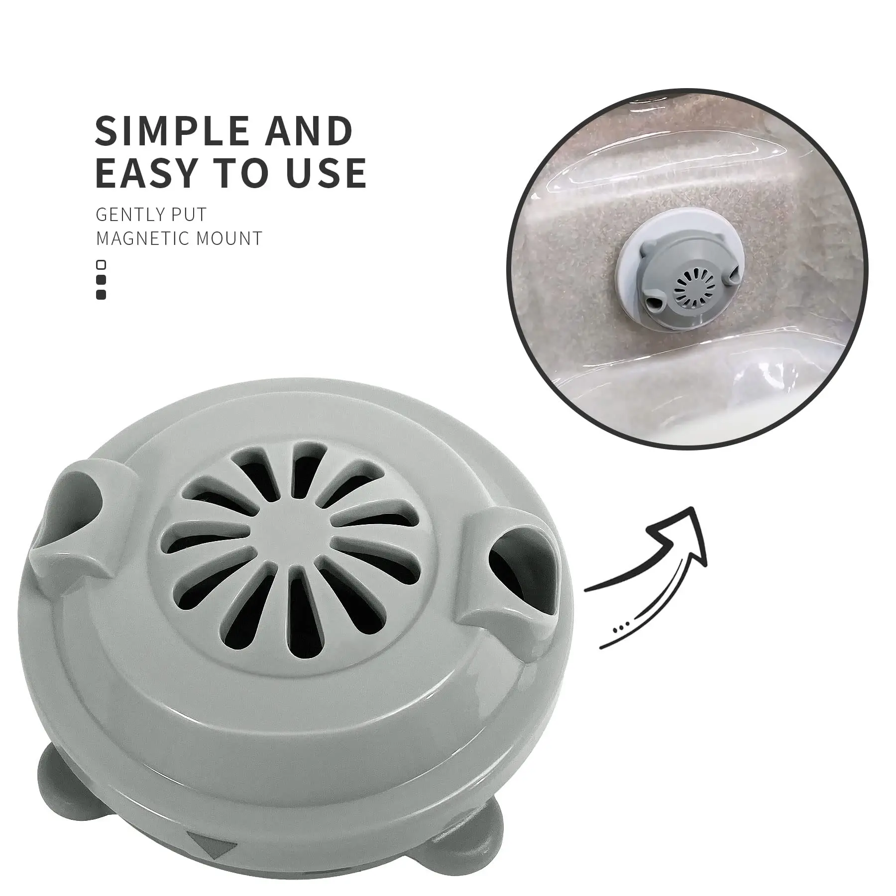 หัวฉีดแม่เหล็ก 4 ขา สำหรับมอเตอร์เจ็ท LURACO เก้าอี้นวดสปา ฝาครอบปั๊มเจ็ท อุปกรณ์เสริมอ่างแช่เท้า 1