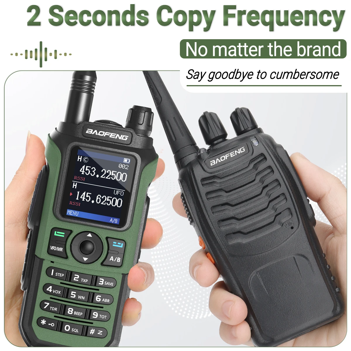 Baofeng UV-21 PRO V2 Walkie Talkie Long Range Wireless Copy Frequency Type-C Charger Full band Powerful Waterproof Two Way Radio 2