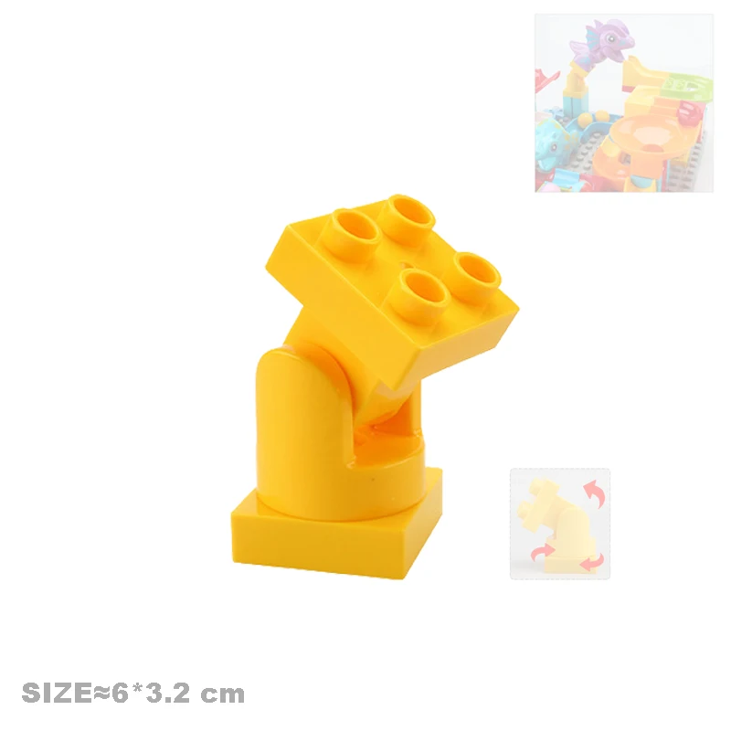 Big Building Block Accessories for Kids - Houses & Villas Construction Set with Rotating Gear Connections