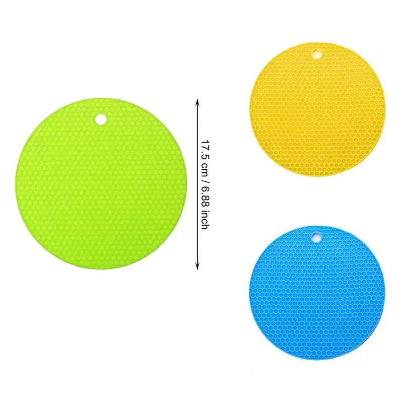 Dining Table Placemats Silicone Heat Resistant Nonslip Drink Cup Coasters Multifunction Pot Holder Kitchen Accessories Pads