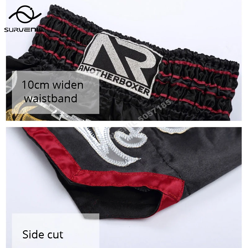 Kickboxing Fight Tiger Muay Thai Shorts Adult Kids Breathable Embroidery Kick Boxing Trunks Men Women Grappling Sanda MMA Pants 5