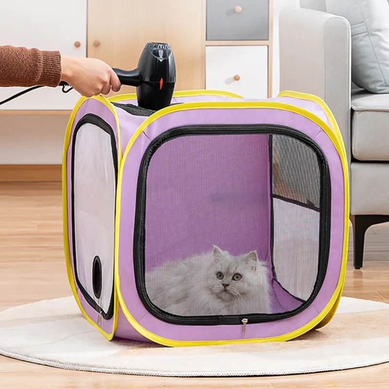 Dog Hair Dryer Bag Dryer Box Pet Bathing Dog Grooming Foldable Drying Box Dogs Hair Bag Pet Grooming Cat Cleanong Pets