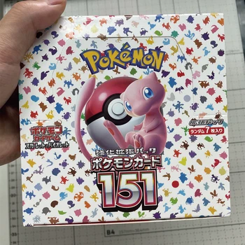 NEW 140pcs/Box Anime Pokemon Japan Version TCG Scarlet Violet 151 Classics Expansion Booster Box Pokemon Trade Card Kid Gifts 1